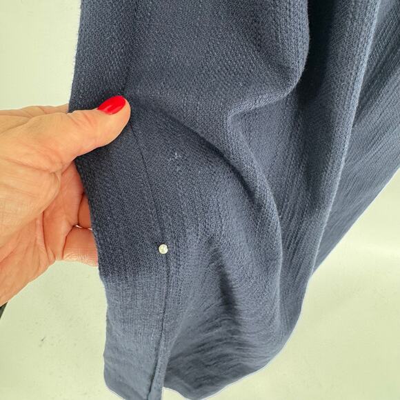 Pearl by Lela Rose NWT Navy Cotton Canvas Floral Strap Column Dress Size 6 - Picture 7 of 12